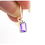 Earrings Drop 0.036ctw Round Diamonds 1.1ctw Purple Amethyst 14ky 4mm 0.75" 1.15g 126090007