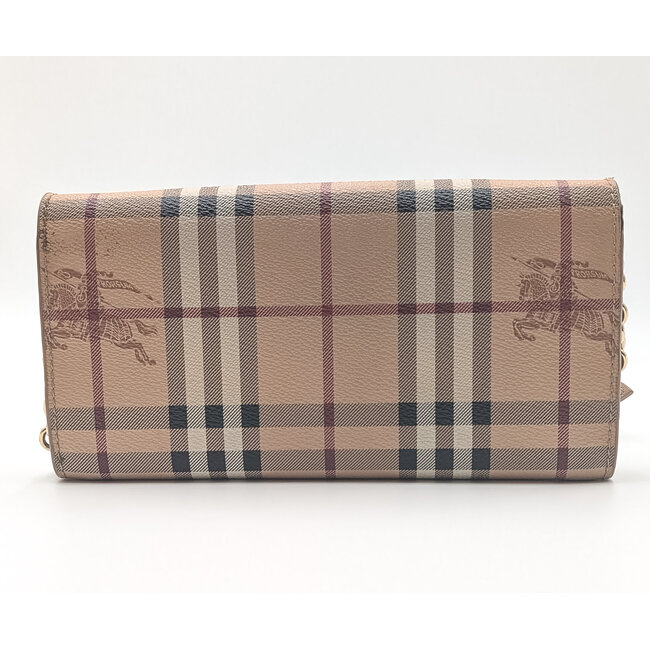 Handbag Burberry Haymarket Check Henley Wallet on Chain Mid Camel 126095030