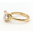 Ring Solitaire Engagement 2.05ct Oval Lab Grown Diamond VS2 G IGI: LG754536645 14ky 2.7mm Sz6 4.14g 126040130