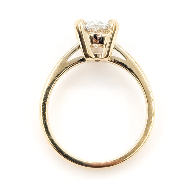 Ring Solitaire Engagement 2.05ct Oval Lab Grown Diamond VS2 G IGI: LG754536645 14ky 2.7mm Sz6 4.14g 126040130