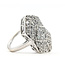 Ring LeVain Milgrain Shield .90ctw Round Diamonds 14kw 23x14mm Sz5 6.5g 126090012
