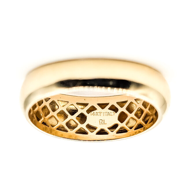 Ring Plain Band Honeycore 14ky 7mm Sz7 1.9g 126090011