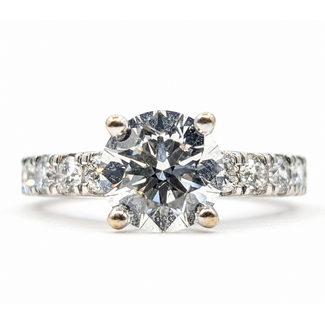 Ring Engagement 2.33ct Round Lab Grown Diamond IGI: LG586342096 1.12ctw Lab Grown Diamond 14kw 3mm Sz6 5.74g 226090003
