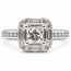 Ring Engagement Halo 1.33ctw Round & Princess Diamonds 14kw 3mm Sz6.5 4.71g 226090007