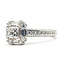 Ring Engagement Halo 1.33ctw Round & Princess Diamonds 14kw 3mm Sz6.5 4.71g 226090007