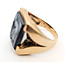 Ring Intaglio Roman Soldier Hematite 10ky 19mm Sz9 7.26g 226090009