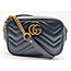 Crossbody Gucci Black Quilted Leather Mini Marmont Camera Bag 448065 498879 126095038
