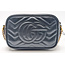 Crossbody Gucci Black Quilted Leather Mini Marmont Camera Bag 448065 498879 126095038