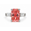 Ring Engagement 3.33ct Vivid Fancy Pink Lab Grown Diamond .30ctw 900pt sz6 124020157