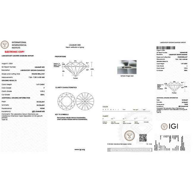 Ring Vine Milgrain 1.47ct Lab Grown Diamond IGI: LG646451400 .33ctw Round Diamonds 950pt 3.8mm Sz4 5.67g 125110049