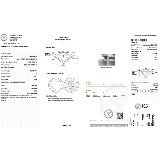 Ring Engagement Milgrain Filigree 1.31ct Lab Grown Diamond IGI: 639463637 0.25ctw Near Colorless Diamonds 14kw Sz6.5 4.5g 125120035
