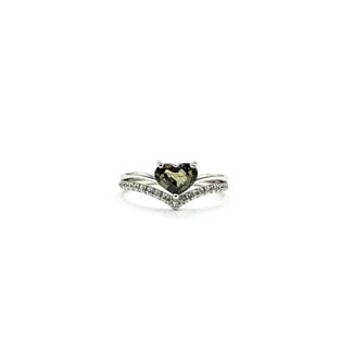 Ring Contour .25ctw Diamonds 1.25ct Alexandrite Heart GIA: 2231197425 Platinum Sz7 123100140