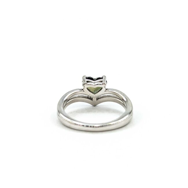 Ring Contour .25ctw Diamonds 1.25ct Alexandrite Heart GIA: 2231197425 Platinum Sz7 123100140
