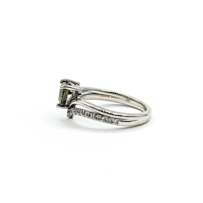 Ring Contour .25ctw Diamonds 1.25ct Alexandrite Heart GIA: 2231197425 Platinum Sz7 123100140