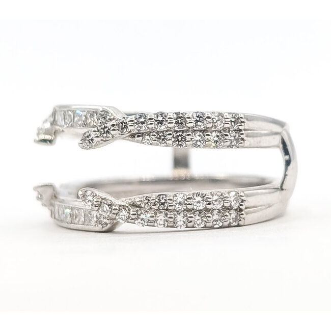 Ring Wrap 1.08ctw Lab Grown Diamond Round & Princess Cut 14kw Sz9