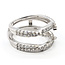 Ring Wrap 1.08ctw Lab Grown Diamond Round & Princess Cut 14kw Sz9