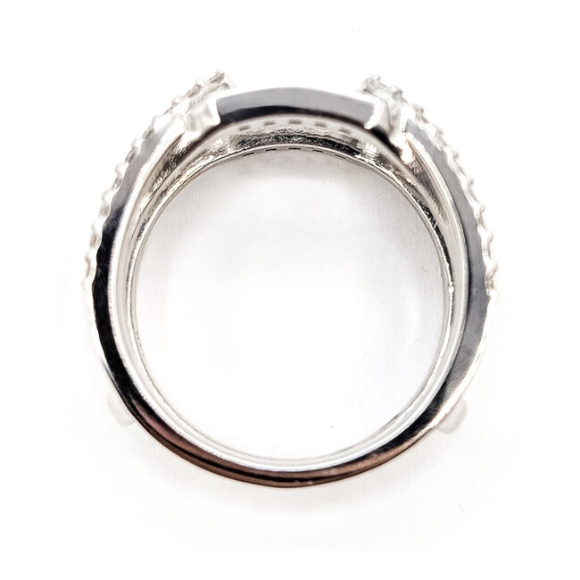 Ring Wrap 1.08ctw Lab Grown Diamond Round & Princess Cut 14kw Sz9