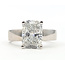 Ring Solitaire 3.1ct Cushion Lab Grown Diamond IGI Report: 787646318 Platinum 4.5mm Sz7 10.59g 126080073