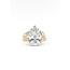 Ring Engagement Tear Drop 5.00ct Pear Lab Grown Diamond IGI: 799614736 VVS2 F 2.00ctw Round & Baguette Diamonds 18ky & Plat 9mm Sz6 11.07g 126080078