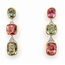 Earrings Dangle Post, Articulated Drop 0.31ctw Round Diamonds 24.42ctw Pink & Pastel Green Tourmaline 14kr 1.75x0.5" 12.5g 226100014