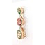Earrings Dangle Post, Articulated Drop 0.31ctw Round Diamonds 24.42ctw Pink & Pastel Green Tourmaline 14kr 1.75x0.5" 12.5g 226100014