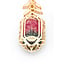Earrings Geometric Dangle Post, Diamond Halo 1.95ctw Round Brilliant Diamonds 31.88ctw Bi-Color Pink & Green (Watermelon) Tourmaline 14ky 1.75x0.65" 14.3g 226100017