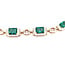 Necklace Two Tone 2.06ctw Round Diamonds GGA: GGA068479 24.96ctw Green Emerald 14ky 10-6mm 18" 34.21g 226100018