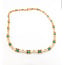 Necklace Two Tone 2.06ctw Round Diamonds GGA: GGA068479 24.96ctw Green Emerald 14ky 10-6mm 18" 34.21g 226100018
