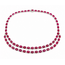 Necklace Double-Row Front Diamond Cluster Links 3.19ctw Round Brilliant Diamonds GIA: 5242060942 61.78ctw Red Ruby 900pt 5-10mm 17" 49.2g 226100024