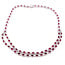 Necklace Double-Row Front Diamond Cluster Links 3.19ctw Round Brilliant Diamonds GIA: 5242060942 61.78ctw Red Ruby 900pt 5-10mm 17" 49.2g 226100024