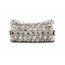 Ring Geometric Square Profile, Domed Top 1.00ctw Round Brilliant Diamonds 18kw 7mm Sz5.75 12.9g 226100029
