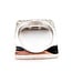 Ring Geometric Square Profile, Domed Top 1.00ctw Round Brilliant Diamonds 18kw 7mm Sz5.75 12.9g 226100029