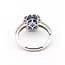 Ring Geometric Halo Milgrain 0.56ctw Round Brilliant Diamonds GIA: 2231597232 3.11ct Blue Sapphire 900pt 3mm Sz6.75 5.9g 226100040