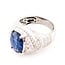 Ring Cocktail Pave 1.46ctw Round Diamonds GIA: 2235722206 4.61ct Blue Sapphire Pt900 16mm Sz7.5 12.32g 226100041