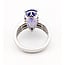 Ring Statement Milgrain, Wide Band 0.75ctw Round Brilliant & Baguette Diamonds 4.31ct Violetish Blue Tanzanite 14kw 16.5mm Sz6.75 4.5g 226100042