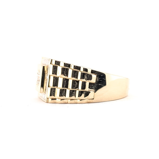 Ring Star 1.03ctw Round & Square Diamonds E.G: J50871933US 14ky 12mm Sz10.25 7.47g 226100050