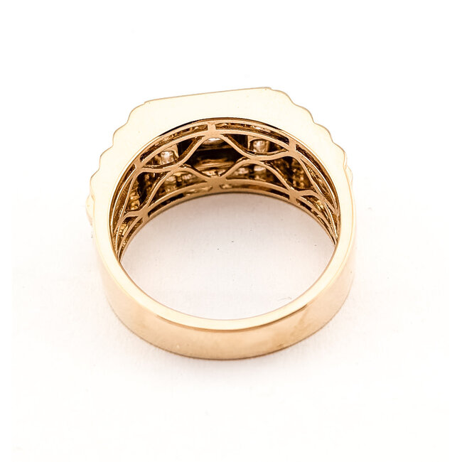 Ring Star 1.03ctw Round & Square Diamonds E.G: J50871933US 14ky 12mm Sz10.25 7.47g 226100050