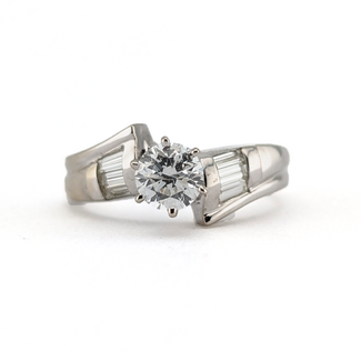 Ring Engagement Bypass 0.71ct Round Diamond 0.30ctw Diamonds 14kw 5.5mm Sz7 5.7g 226100036