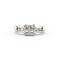 Ring Illusion Set .75ctw Princess & Round Diamonds Platinum 3.5mm Sz7 7.75g 126080093