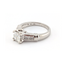 Ring Illusion Set .75ctw Princess & Round Diamonds Platinum 3.5mm Sz7 7.75g 126080093