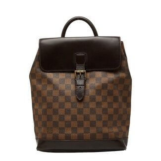 Backpack Louis Vuitton Soho Damier Ebene Canvas Leather N51132 126105008