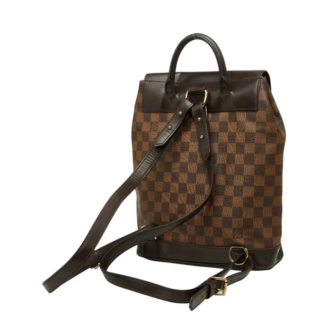 Backpack Louis Vuitton Soho Damier Ebene Canvas Leather N51132 126105008