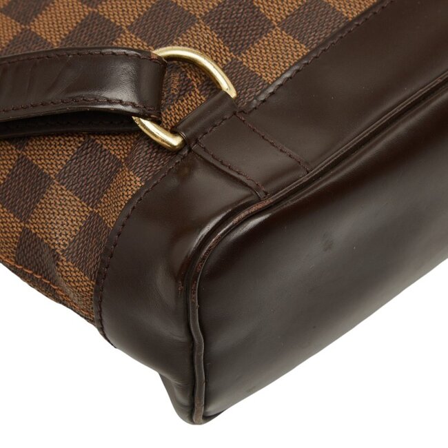 Backpack Louis Vuitton Soho Damier Ebene Canvas Leather N51132 126105008