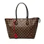 Handbag Louis Vuitton Kaisa MM Damier Ebene Cerise Canvas Leather N41548 126105011