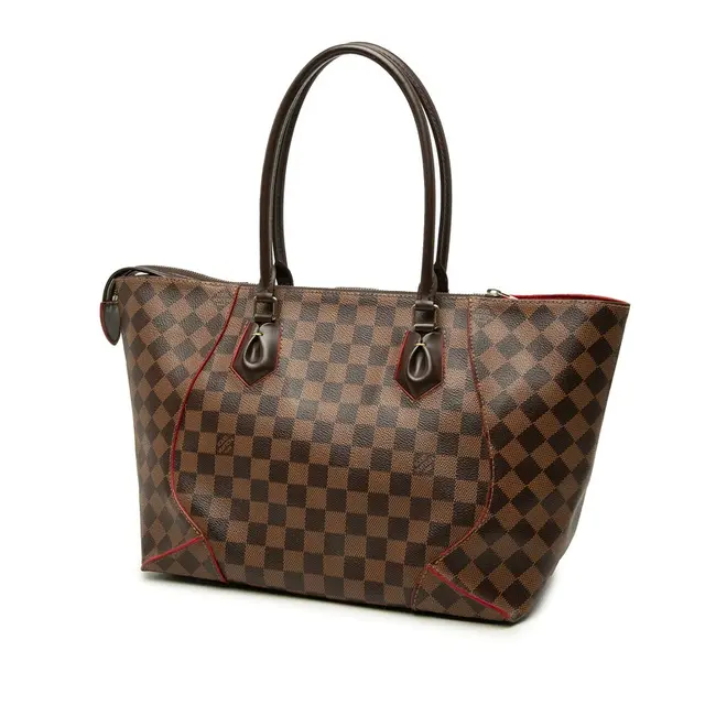 Handbag Louis Vuitton Kaisa MM Damier Ebene Cerise Canvas Leather N41548 126105011
