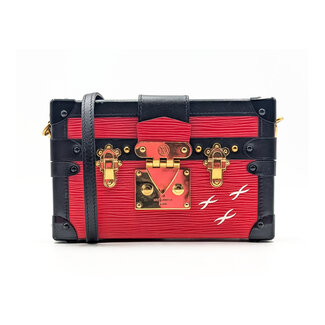 Handbag Louis Vuitton Petite Malle Red Epi Leather 126085021