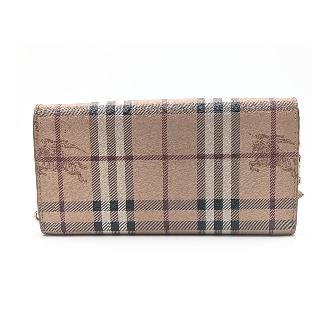 Handbag Burberry Haymarket Check Henley Wallet on Chain Mid Camel 126095030