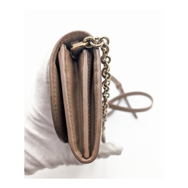 Handbag Burberry Haymarket Check Henley Wallet on Chain Mid Camel 126095030