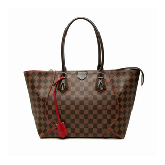 Handbag Louis Vuitton Kaisa MM Damier Ebene Cerise Canvas Leather N41548 126105011