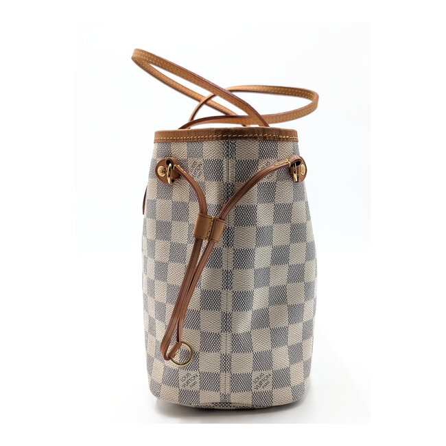 Handbag Louis Vuitton Neverfull PM Damier Azur N41362 126095017